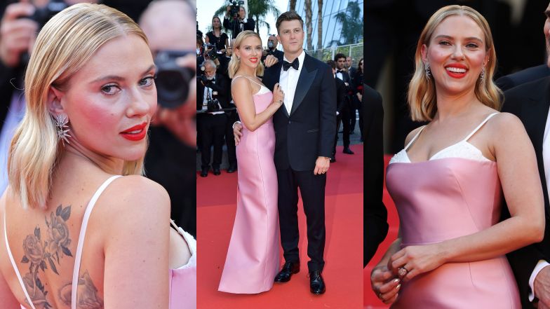Scarlett Johansson olśniewa w Cannes u boku męża. Para nie szczędziła sobie czułości (ZDJĘCIA)