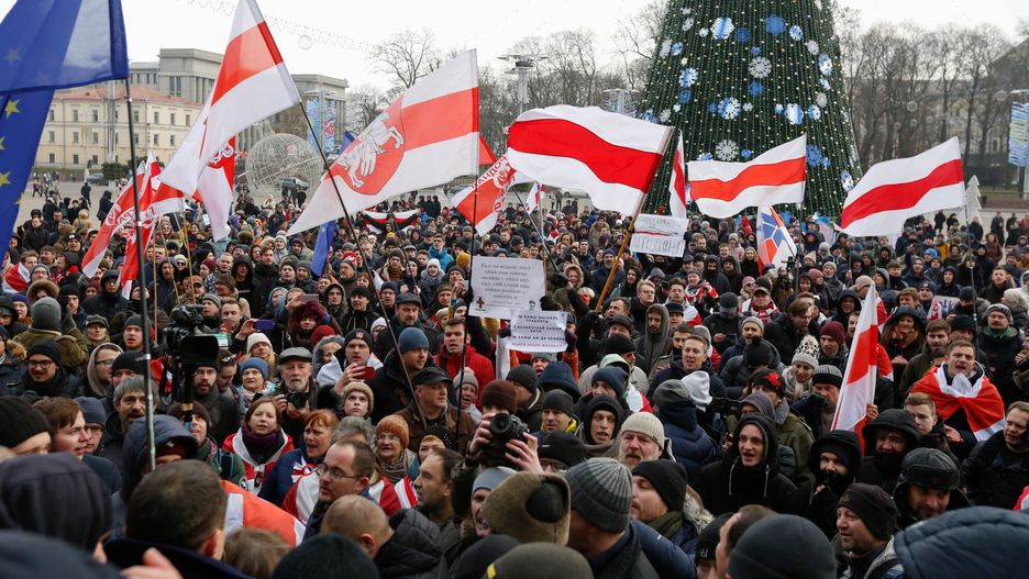 Mińsk. Białorusini przeciwko uzależnianiu kraju od Rosji.