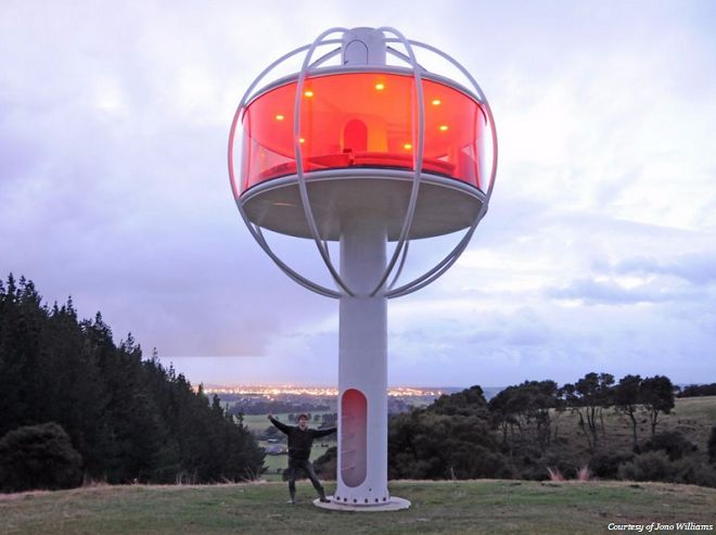 Jedyny taki dom na świecie umieszczony na szczycie stalowej wieży - Skysphere