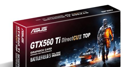 Karta graficzna Asus GTX560 DCII Top z grą Battlefield 3