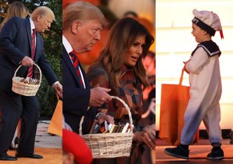 Halloween 2019 u Trumpów: "Jesieniarska" Melania i dumny Donald rozdają cukierki dzieciom (ZDJĘCIA)