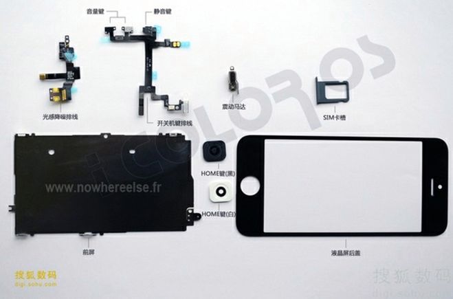iPhone 5 rozłożony na części