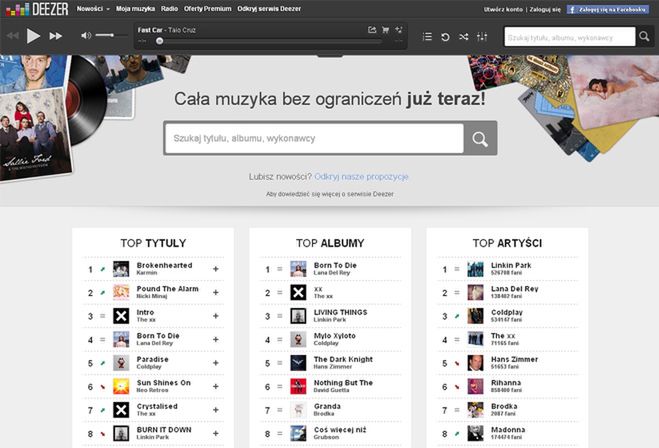 Muzyczna usługa Deezer w telewizorach Toshiba