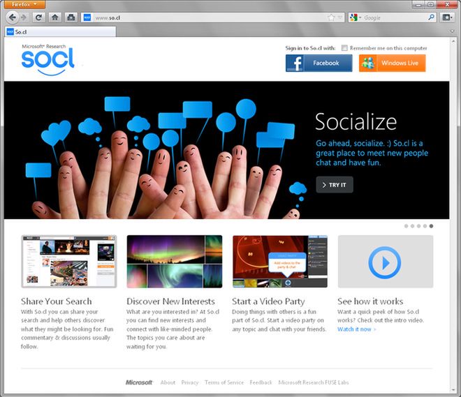 So.cl - sieć społecznościowa Microsoftu