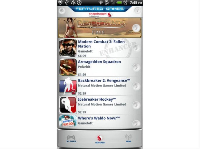 Snapdragon GameCommand w Android Market od 10 stycznia
