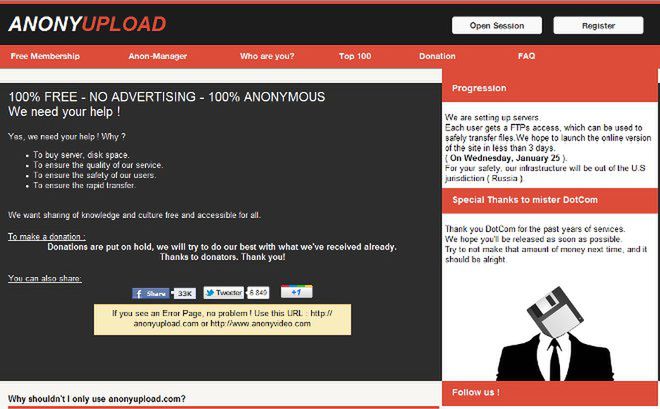 Anonimowi szykują następcę Megaupload!