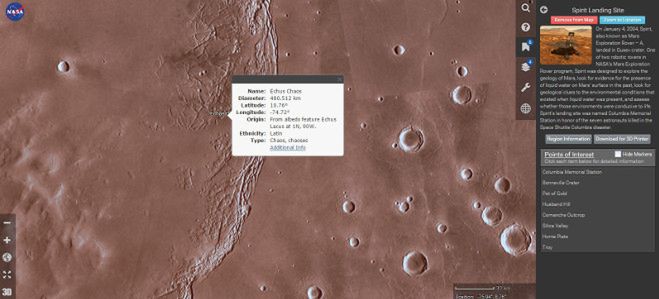 NASA przedstawia marsjańską wersję Google Earth