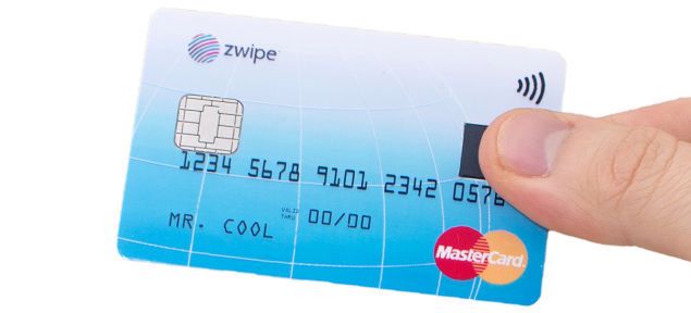 Karty kredytowa z czytnikiem linii papilarnych