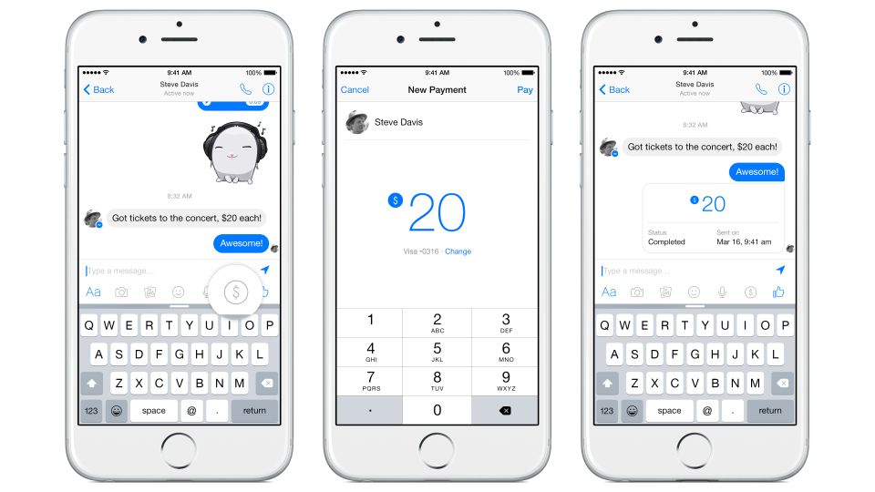 Za pomocą aplikacji Facebook Messenger przelejesz pieniądze znajomemu 1