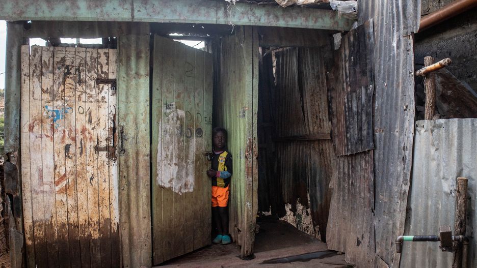 NAIROBI, KENYA - 2021/11/19: A young boy stands outside the doors of a local latrine in Kibera Slums.
World Toilet Day is an official United Nations international observance day on 19 November to inspire action to tackle the global sanitation crisis Worldwide. This is always set as a reminder of proper sanitation and the importance of having a toilet across our local neighborhoods to avoid the spreading and contracting of diseases amongst ourselves and also protect our waters and climate against pollution from the disposal of flying toilet bags. (Photo by Donwilson Odhiambo/SOPA Images/LightRocket via Getty Images)