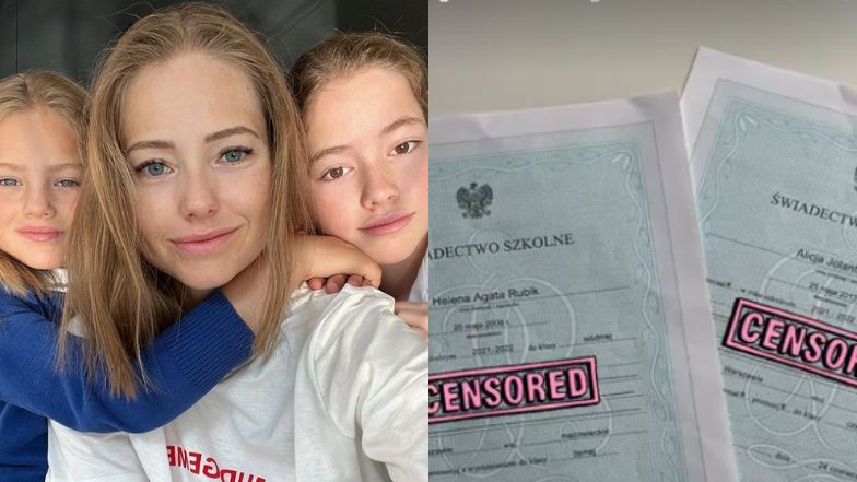 Agata Rubik chwali się świadectwami córek