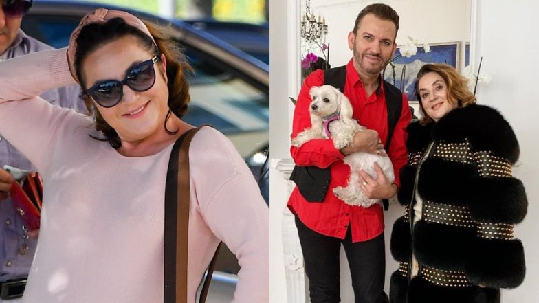 Danuta Martyniuk pozuje w naturalnym futrze od Gabriela Seweryna z "Królowych życia"