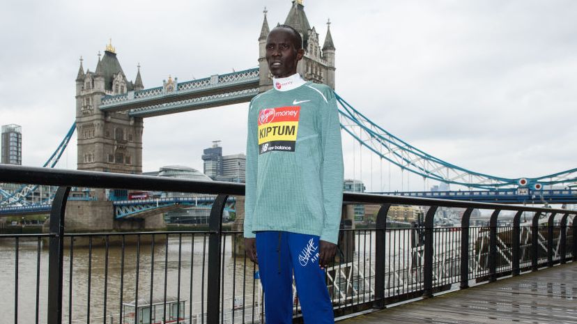 Getty Images / Joe Maher / Na zdjęciu: Abraham Kiptum w sesji zdjęciowej przed maratonem w Londynie