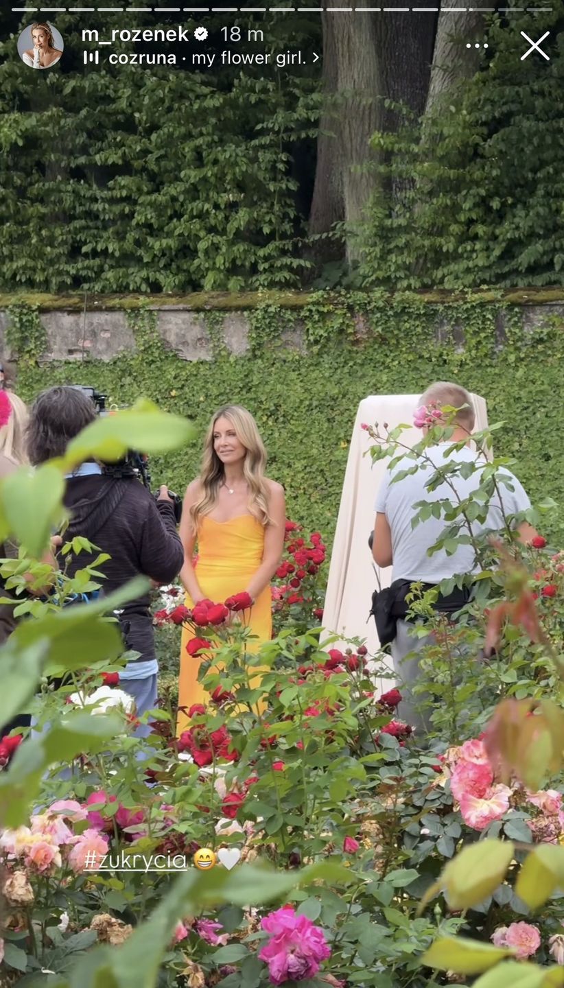 Małgorzata Rozenek pozdrawia z planu