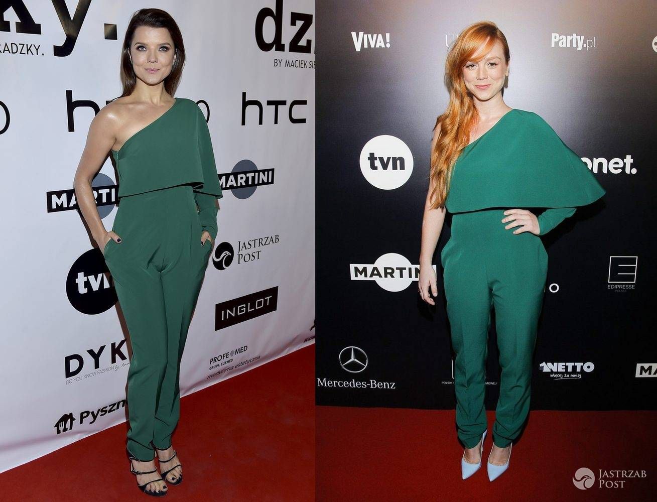 Joanna Jabłczyńska i Irena Melcer w kombinezonie od Violi Piekut (fot. AKPA)