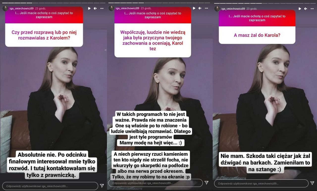 Iga ze "Ślubu od pierwszego wejrzenia" odpowiadała na Instagramie na pytania fanów