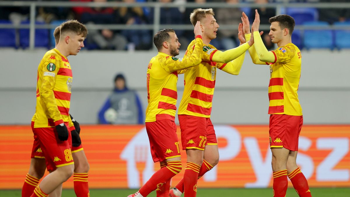 PAP/EPA / Andrej Cukić / Jagiellonia Białystok w meczu z TSC Backa Topola