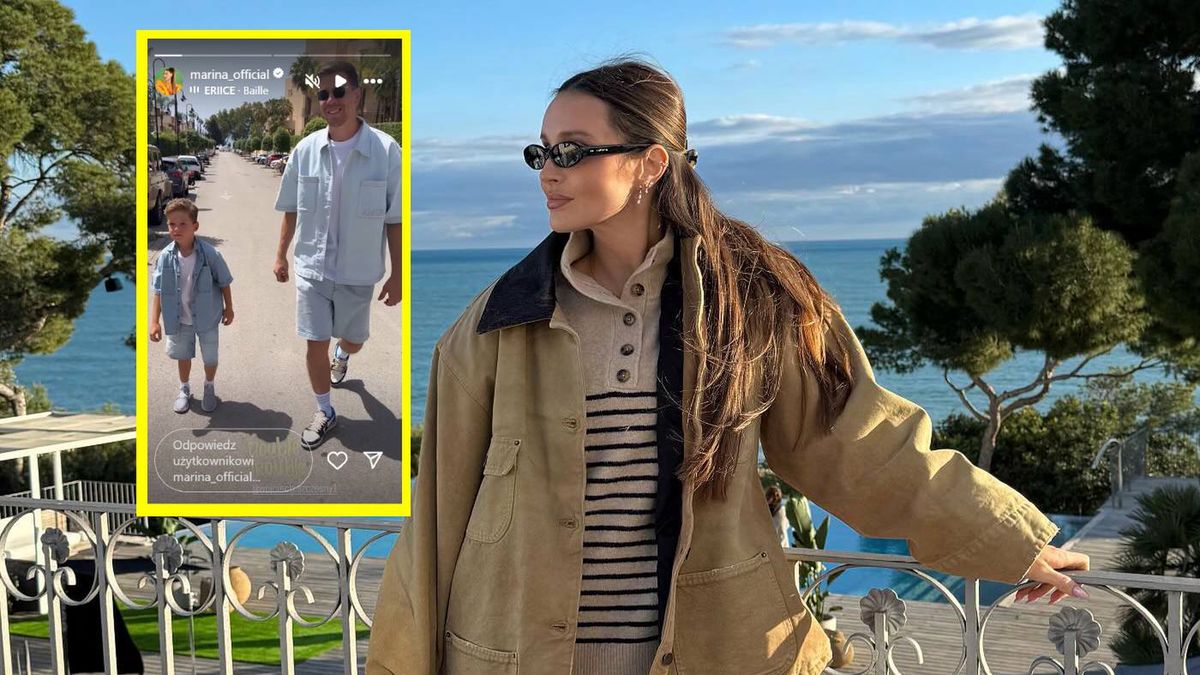 Instagram / instagram.com/marina_official/?hl=pl / Marina Szczęsna, w prostokącie jej mąż Wojciech i syn Liam