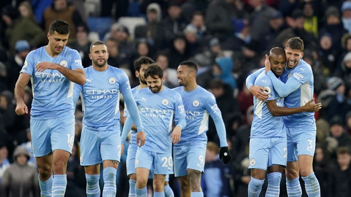 radość piłkarzy Manchesteru City