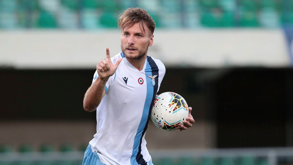 PAP/EPA / EMANUELE PENNACCHIO / Na zdjęciu: Ciro Immobile (Lazio Rzym)