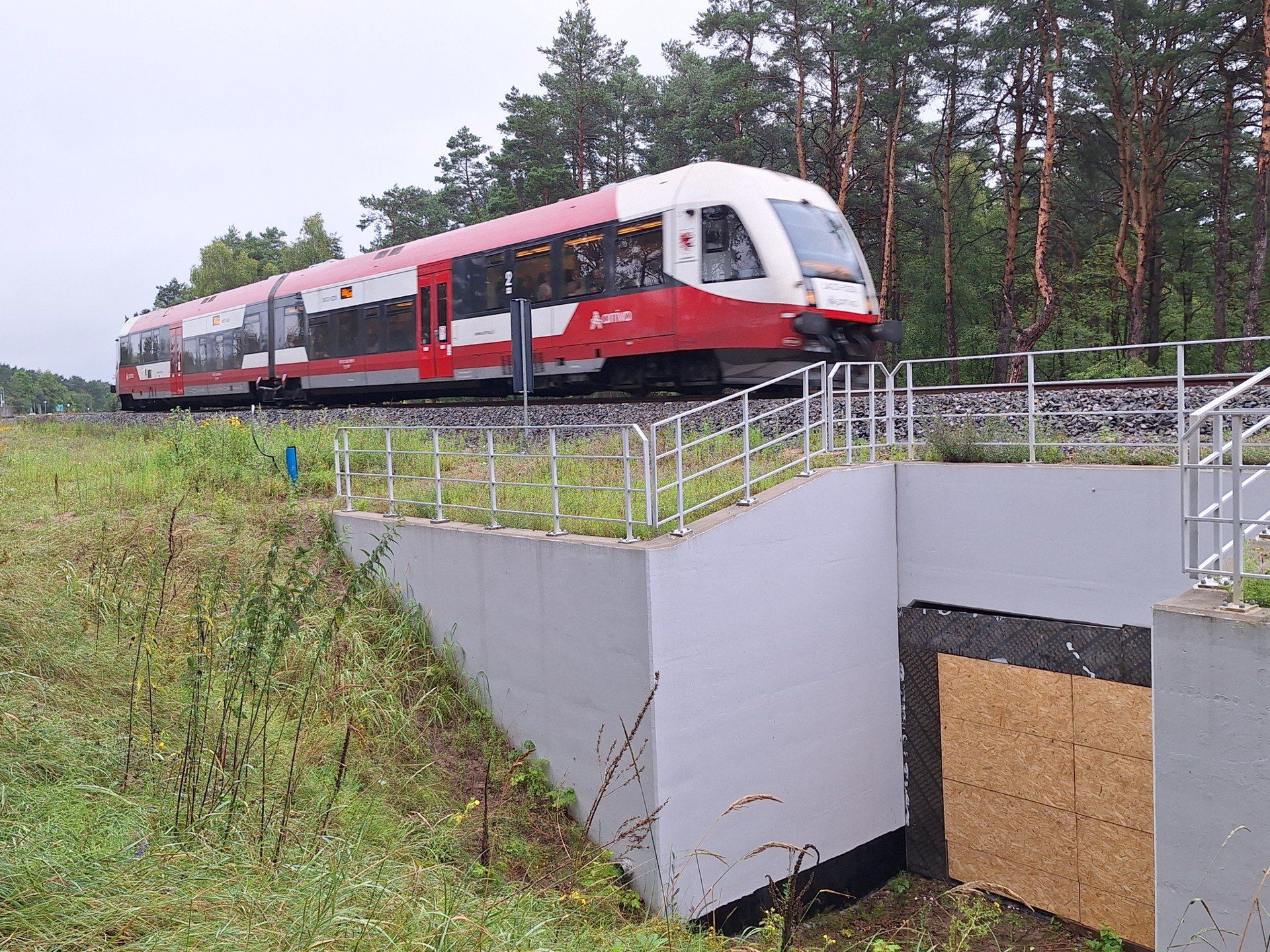 Tunel pod linią kolejową Toruń-Chełmża