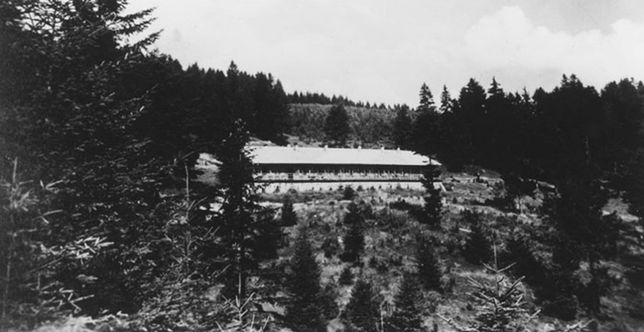 Widok na ośrodek wypoczynkowy Solahütte, ok. 1940-1945 r.