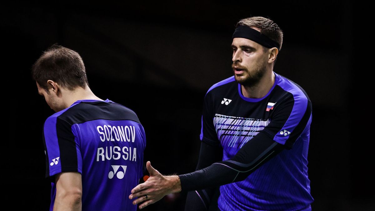 Rosyjscy badmintoniści Władimir Iwanow i Iwan Sozonow