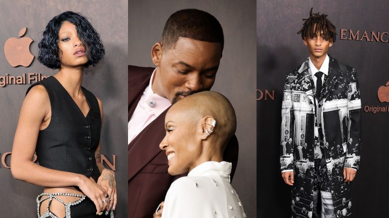 Will Smith z rodziną na premierze