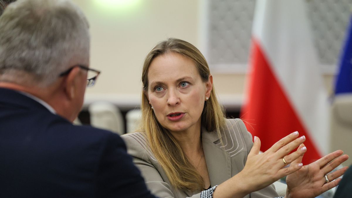 Warszawa, 20.08.2024. Minister funduszy i polityki regionalnej Katarzyna Pełczyńska-Nałęcz przed posiedzeniem rządu w KPRM w Warszawie, 20 bm. Ministrowie wysłuchają sprawozdania resortu funduszy z przygotowań do złożenia drugiego i trzeciego wniosku o płatność w ramach Krajowego Planu Odbudowy. Rząd zajmie się też projektem, który ma objąć przewoźników zagranicznych systemem SENT. (ad) PAP/Paweł Supernak
