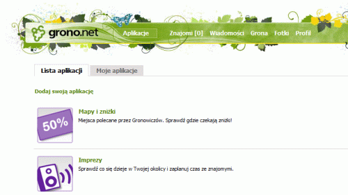 Stwórz własną aplikację w serwisie Grono.net 1