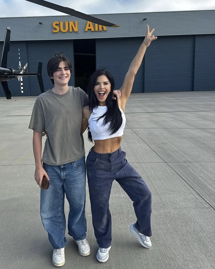 Lauren Sanchez z młodszym synem, Evanem