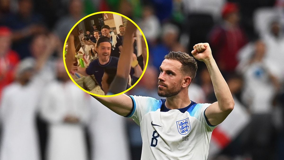 Jordan Henderson i szalona radość Anglików po awansie do ćwierćfinału MŚ w Katarze