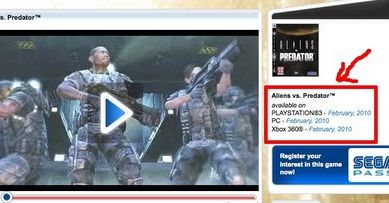Aliens vs Predator w lutym 2010 - przynajmniej tak mówi strona Segi