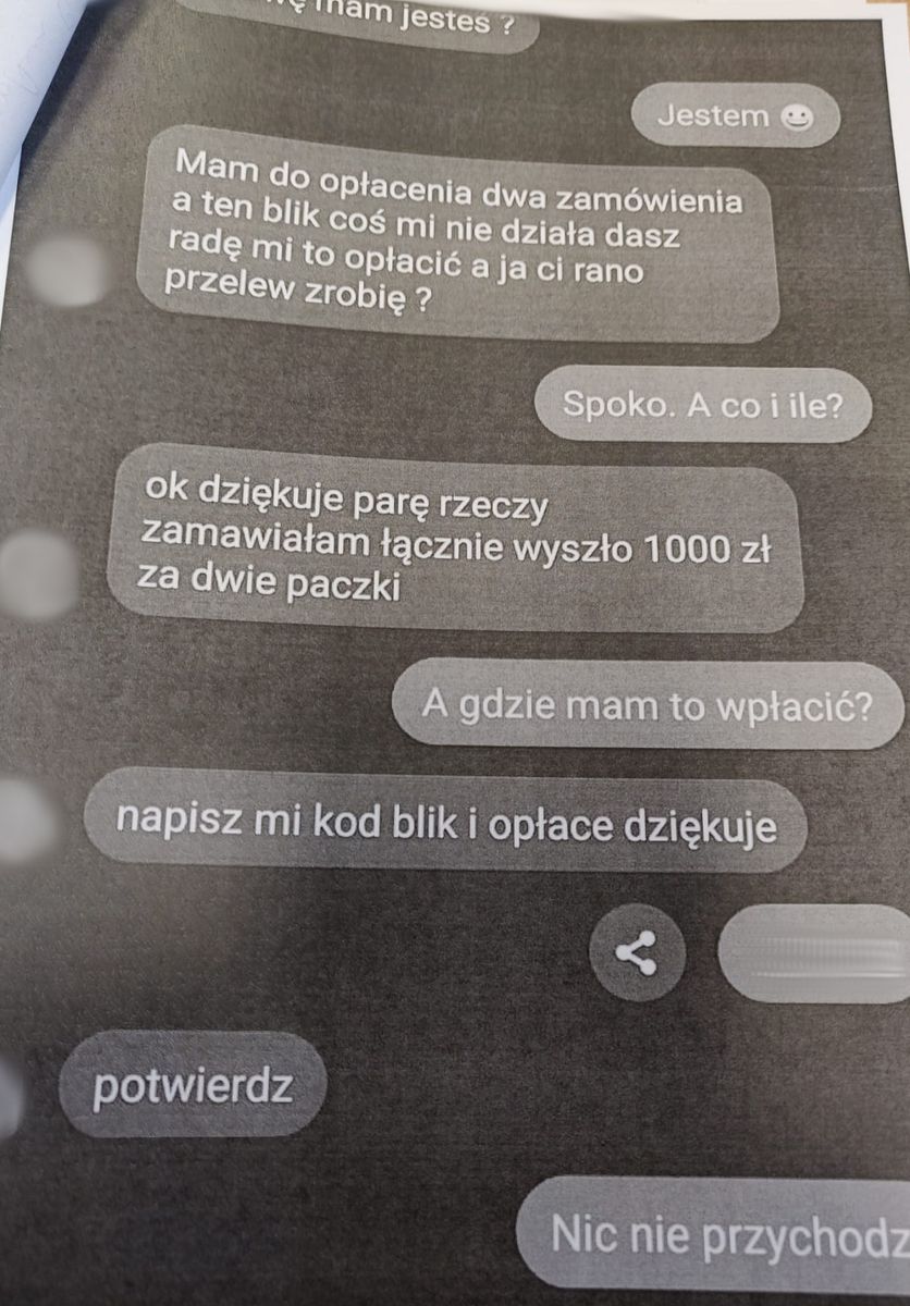 Rozmowa z oszustem w mediach społecznościowych