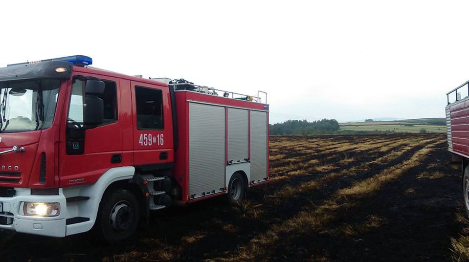 Pożar siana w miejscowości Biechów