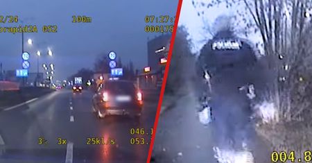 Brawurowy pościg zakończony zatrzymaniem poszukiwanych - VIDEO