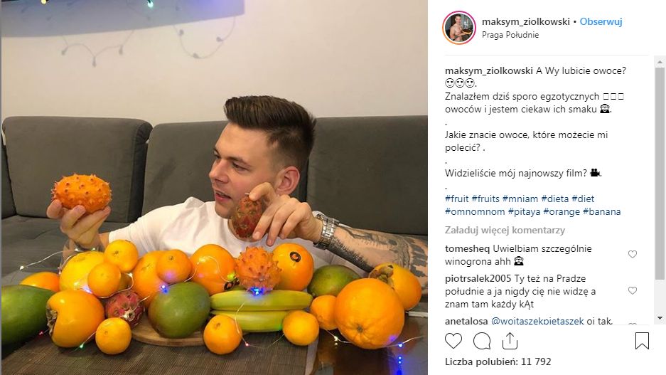 7 dni na samych owocach [instagram.com]