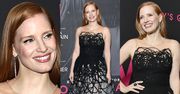 Jessica Chastain w sukni w bazgroły