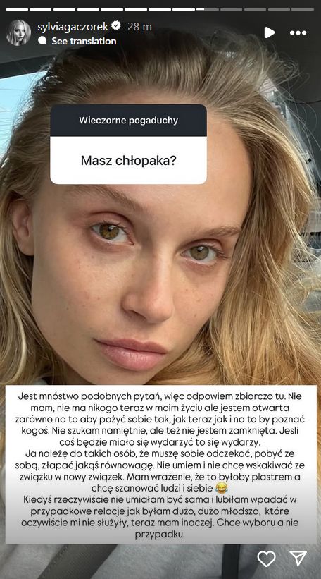 Sylwia Gaczorek zdradza status związku
