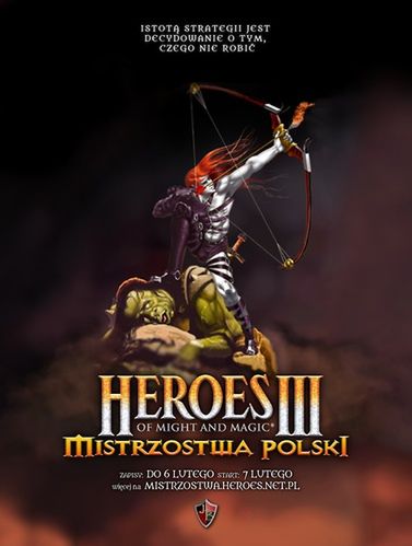 Plakat mistrzostw Polski w Heroes of Might and Magic III