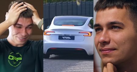 Friz dostał na urodziny... TESLĘ! Youtuber się ROZPŁAKAŁ: "Brak mi słów" (WIDEO)