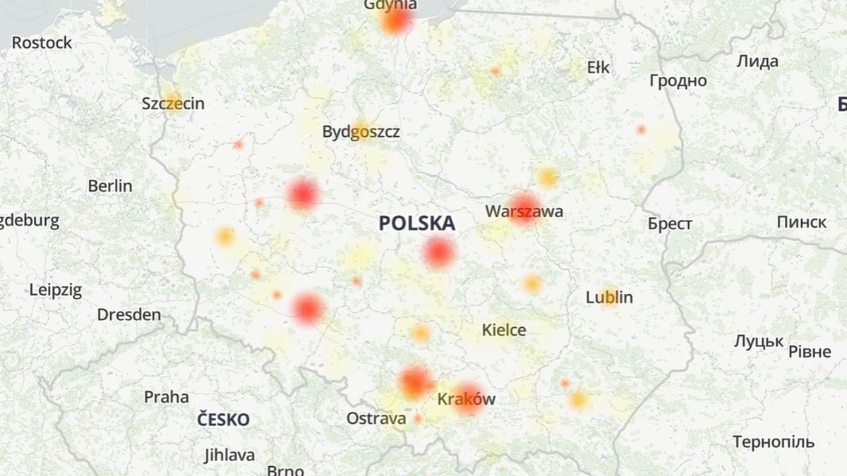 Mapa awarii PKO BP