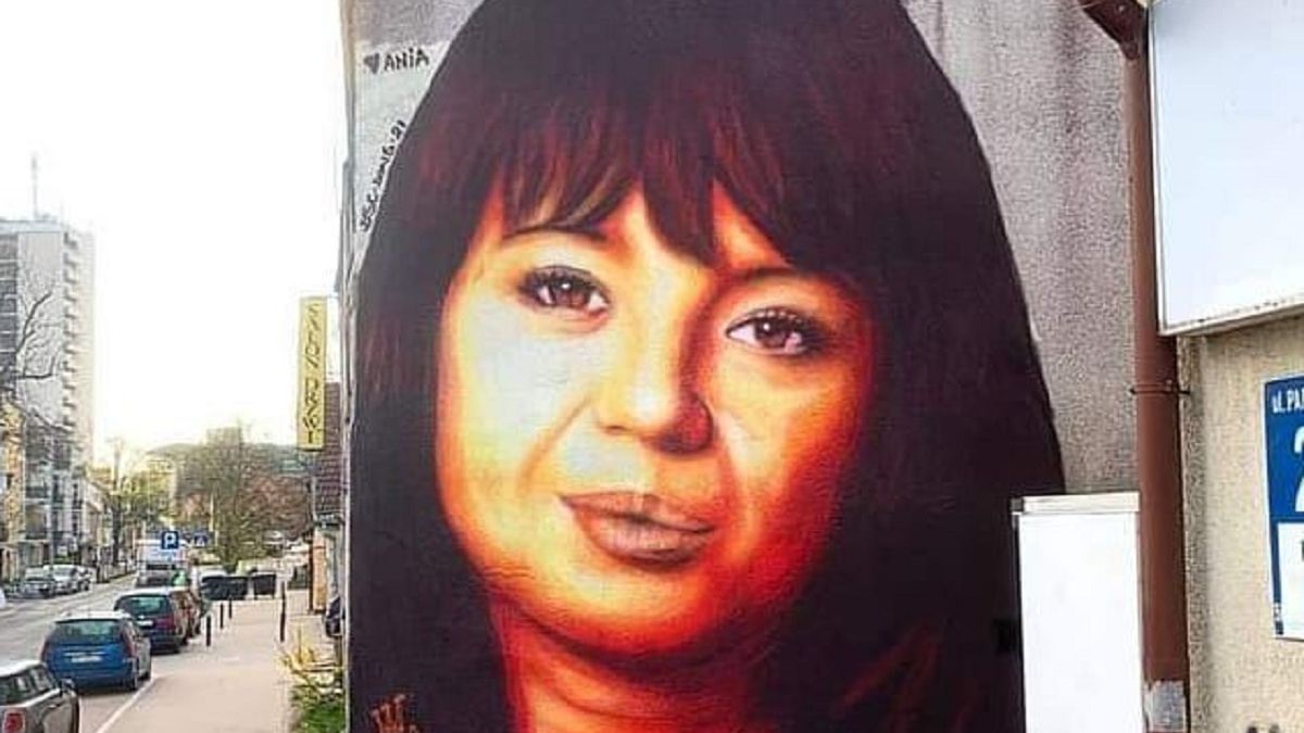 Mural na cześć Anny Przybylskiej w Gdańsku 