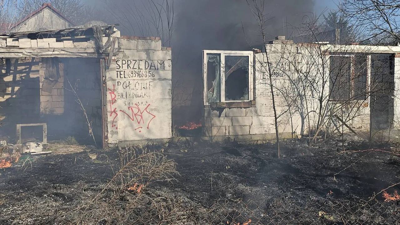 Pożar opuszczonego budynku w Gorzowie