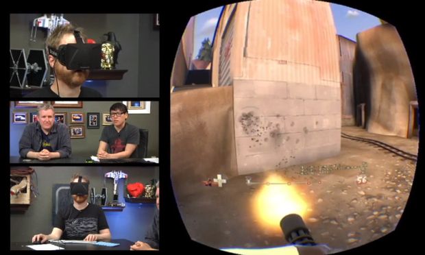 Samo patrzenie na granie w Team Fortress 2 przy pomocy Oculus Rift wywołuje u mnie zawroty głowy