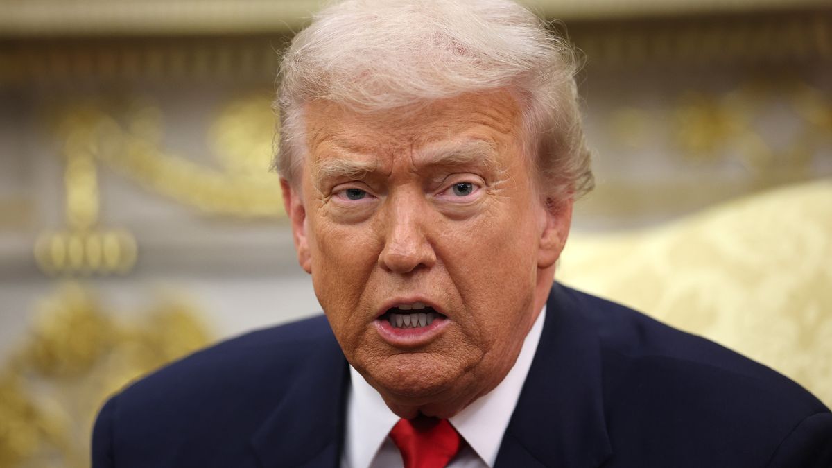 WASHINGTON, DC - NOVEMBER 18: U.S. President Donald Trump speaks during a bilateral meeting with Crown Prince and Prime Minister Mohammed bin Salman of Saudi Arabia in the Oval Office of the White House on November 18, 2025 in Washington, DC. Trump is hosting the crown prince for meetings aimed at strengthening economic and defense ties, including the U.S. sale of F-35 fighter jets to Saudi Arabia. (Photo by Win McNamee/Getty Images)