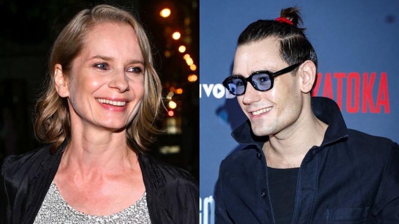 Magdalena Cielecka i Bartosz Gelner pozują razem do zdjęcia