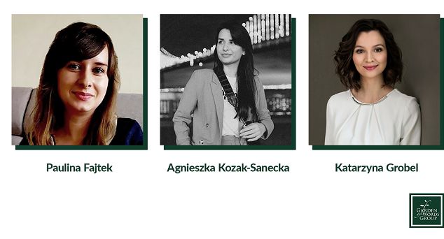 Paulina Fajtek, Agnieszka Kozak-Sanecka i Katarzyna Grobel w Garden of Words Group