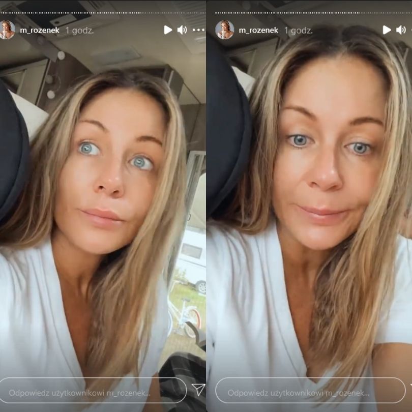 Małgorzata Rozenek relacjonuje poranek w kamperze