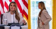 Stylowa Melania Trump przestrzega przed sztuczną inteligencją: "ROBOTY JUŻ TU SĄ". Uwagę zwracały jej obszerne spodnie